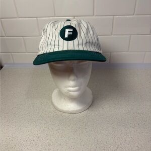 FTP F Pinstripe Men’s Hat Cap Green/white 6 Pannel